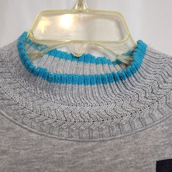 Oversize Sweatshirt Pullover Ge Retro 80s ometric Shapes Applique Couture Lady - Picture 9 of 12